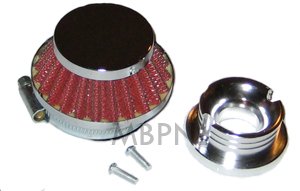 47cc 49cc Racing Chrome Air Filter With V Stack Adapter