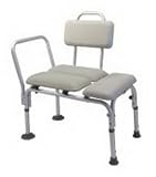 Lumex Padded Commode Tub Transfer Bench   Tub clamp and swing arm, pail and cover
