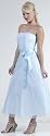 Baby Blue Strapless Dress Prom Bridesmaid Formal Dress