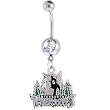 NBA Minnesota Timberwolves Crystalline Gem Belly Ring