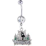 NBA Minnesota TIMBERWOLVES Crystalline Gem Belly Ring
