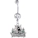 NBA Minnesota TIMBERWOLVES Crystalline Gem Belly Ring