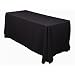 90 x 132 in. Rectangular Polyester Tablecloth Black