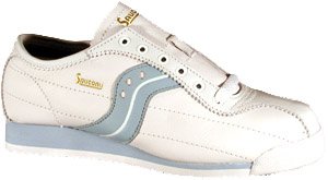 Saucony Womens Freedom Leather White/Powder Blue Running shoe