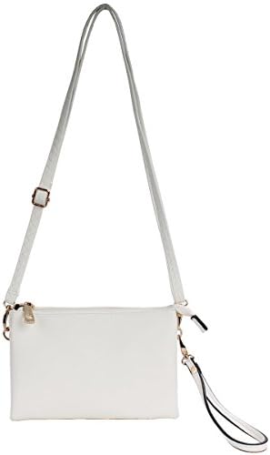 Qfashion Women Handbag Fashion Clutches Bag Long Strap Shoulder Bag TZ5975(White)