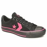 Converse Star Player - 7 Uk - Black & Pink - Suede