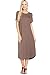 82 Days Women'S Rayon Span Short Sleeves Mid-Long Jersey Dress - Solid