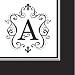 Monogram Cocktail Napkin - A
