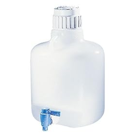 Thermo Scientific Nalgene low-density polyethylene carboy with spigot and shoulder handles, 10 L