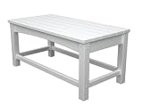 Recycled Earth-Friendly Outdoor Patio Club Coffee Table - White
