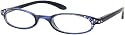 Sunoptic Rd2A Navy Reading Glasses - Diamante - Strength +2.50 
Incl. Case