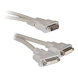 DVI-D Y-Splitter Cable 1 x Male to 2 x Female GOLD Pins