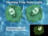POND/POOL SOLAR FLOATING LAZY FROG ON LILY PADS LANDSCAPE LIGHTS (Set of 2)