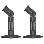 2 Black Universal Satellite Speaker Mounts / Brackets for Walls and Ceilings