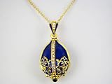 FABERGE STYLE GOLDEN PENDANT WITH CHAIN