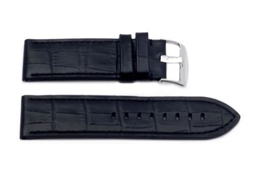 Best Price Hadley Roma Genuine Black Alligator Grain 26mm Leather Panerai Watch Band