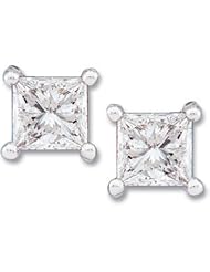 Pair 3/4 CT TW 14K White Gold Diamond Earring