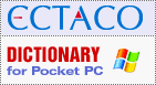 ECTACO Partner dictionary software English <-> Chinese for Pocket PC