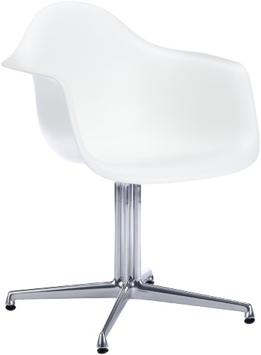 Vitra 440115000104 Stuhl DAL Eames Plastic Armchair Gestell Alu natur, weiß