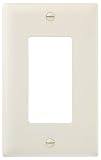 Pass & Seymour TP26LACP TradeMaster One-Gang One-Decorator Wall Plate, Light Almond