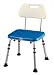 Shower Chair with Backrest, Blue Seat Cover