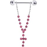 Passion Pink Gem ETERNAL CROSS Dangle Nipple Shield