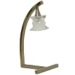 Globe Fresco One-Light Table Lamp, Satin Nickel with Swirl Globe #61875