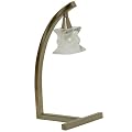 Globe Fresco One-Light Table Lamp, Satin Nickel with Swirl Globe #61875
