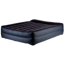 Intex Queen Pillow Rest Raised Guest Air Bed with Built in Pump Model 67701e by 