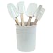 Le Creuset 7-Piece Spatula Set with Crock, White