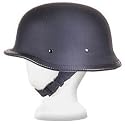 New Novelty German Flat Black Motorcycle Helmet