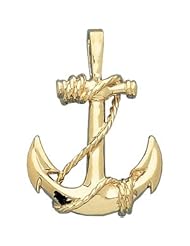 14K Yellow Gold 31.00X22.00 mm Gents Anchor Pendant