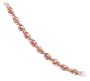 14k Rose Gold Rope Chain Necklace, 18"