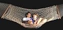 EARTH OLEFIN HAWAIIAN DOUBLE HAMMOCK w/ Handmade Olefin Twisted Rope for COMFORT-- Soft Olefin Rope CONTOURS to Your Body -- BIG and COMFORTABLE for Two