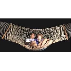 EARTH OLEFIN HAWAIIAN DOUBLE HAMMOCK w  Handmade Olefin Twisted Rope for COMFORT-- Soft Olefin Rope... by 