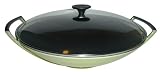 Le Creuset Enameled Cast-Iron 14-1 4-Inch Wok with Glass Lid, Kiwi