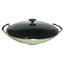 Le Creuset Enameled Cast-Iron 14-1/4-Inch Wok with Glass Lid, Kiwi