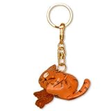 VANCA Craft Petit Mascot Leather Animal Key chains * CAT *