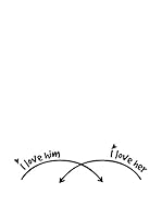 Ambiance Live Vinilo Decorativo "I love him & I love her" Negro