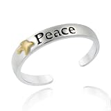 Sterling Silver Two Tone ‘Peace’ Toe Ring 31QPRjmUTDL. SL160 Designer Inspired CZ Rings 3.5 carat Sterling Silver