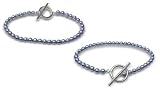 3x3.5mm Mystic Cultured Pearl Bracelet with Toggle Clasp - 8 inches