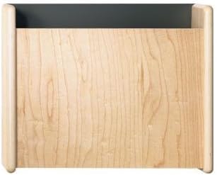 Maple One Pocket Medical &amp; File Chart Holder Back Panel: Aluminum Metallic, Front/Side Panel: Oak