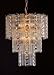 Triarch International 23003BR Brass Prisma Swizzle 9 Light 3 Tier Chandelier from the Prisma Swizzle
