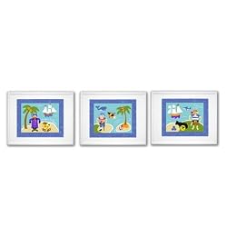 Olive Kids - Pirates Set 3 Prints (white)