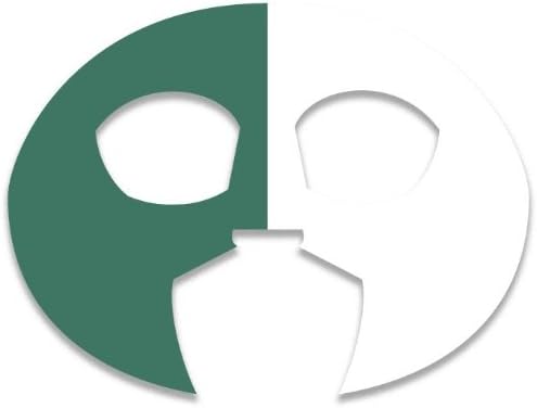 GameFace Sportface - Split Color Face - Green/White