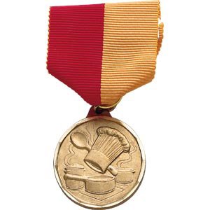 1 1/4 Inch Gold Culinary Arts Medal