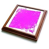 Patricia Sanders Christmas - Deep Pink Christmas Tree Deco- Holiday Art - Trivets