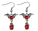 Batwing W/ Ruby Earrings Collectible Dangle Jewelry Accessory Jewel