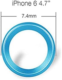 Gista Camera Lens Protective Ring Metal Circle Case Cover for Apple iPhone 6 6S Plus (Blue, Iphone 6/6s)