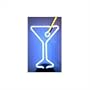 Martini Glass (Blue/Yellow Neon) (17"h x 8"w x 6"d)